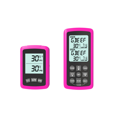 Good price Thermomètre sans fil de BARBECUE de Digital de double sonde avec l'alarme de bippeur en ligne