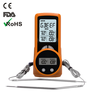 Good price Thermomètre de cuisson grillant sans fil de thermomètre de viande de barbecue de Digital avec l'alarme de Temp en ligne