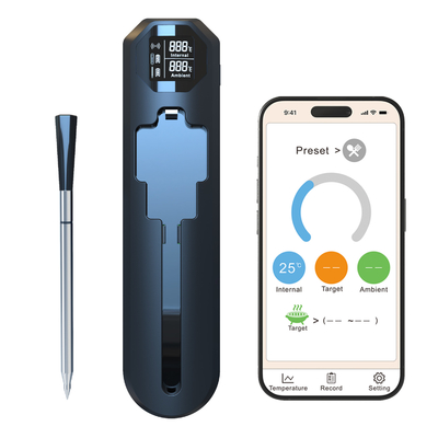 Good price 820FT Longue portée Smart Wireless Lire instantanément Thermomètre de gril de cuisine Application ménagère de cuisine Thermomètre à distance de viande en ligne