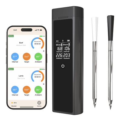 Good price Thermomètre de barbecue sans fil à double sonde avec thermomètre de cuisson numérique ultra-longue distance pour cuisine four Viande de bœuf de dinde en ligne