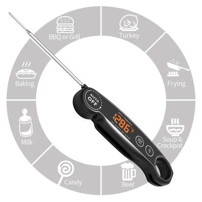 Good price Thermomètre numérique pliable pour faire cuire l'affichage à LED de RoHS de la CE d'USB de viande en ligne